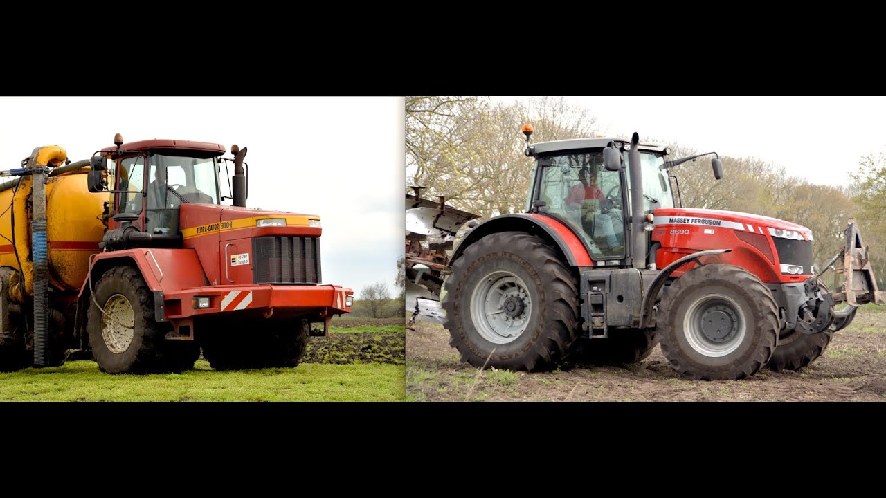 Van Bakel, Vredepeel - Mest injecteren en ploegen - Massey Ferguson 8690 & Terra-Gator 3104