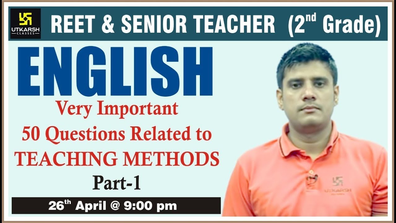 English | Teaching Methods Very Imp. 50 Questions #1 | For REET &  2nd Grade | By Lal Singh Sir