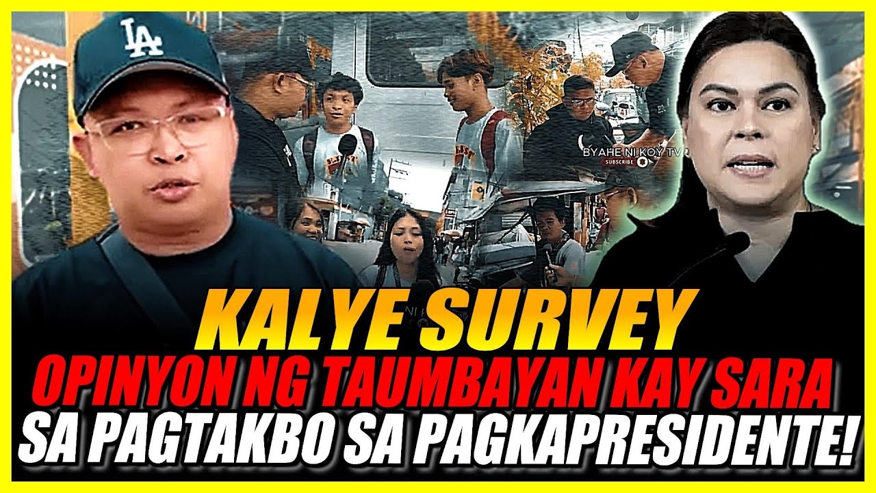 GRABE ANG OPINYON NG TAUMBAYAN KAY SARA SA PAG TAKBO KALYE SURVEY
