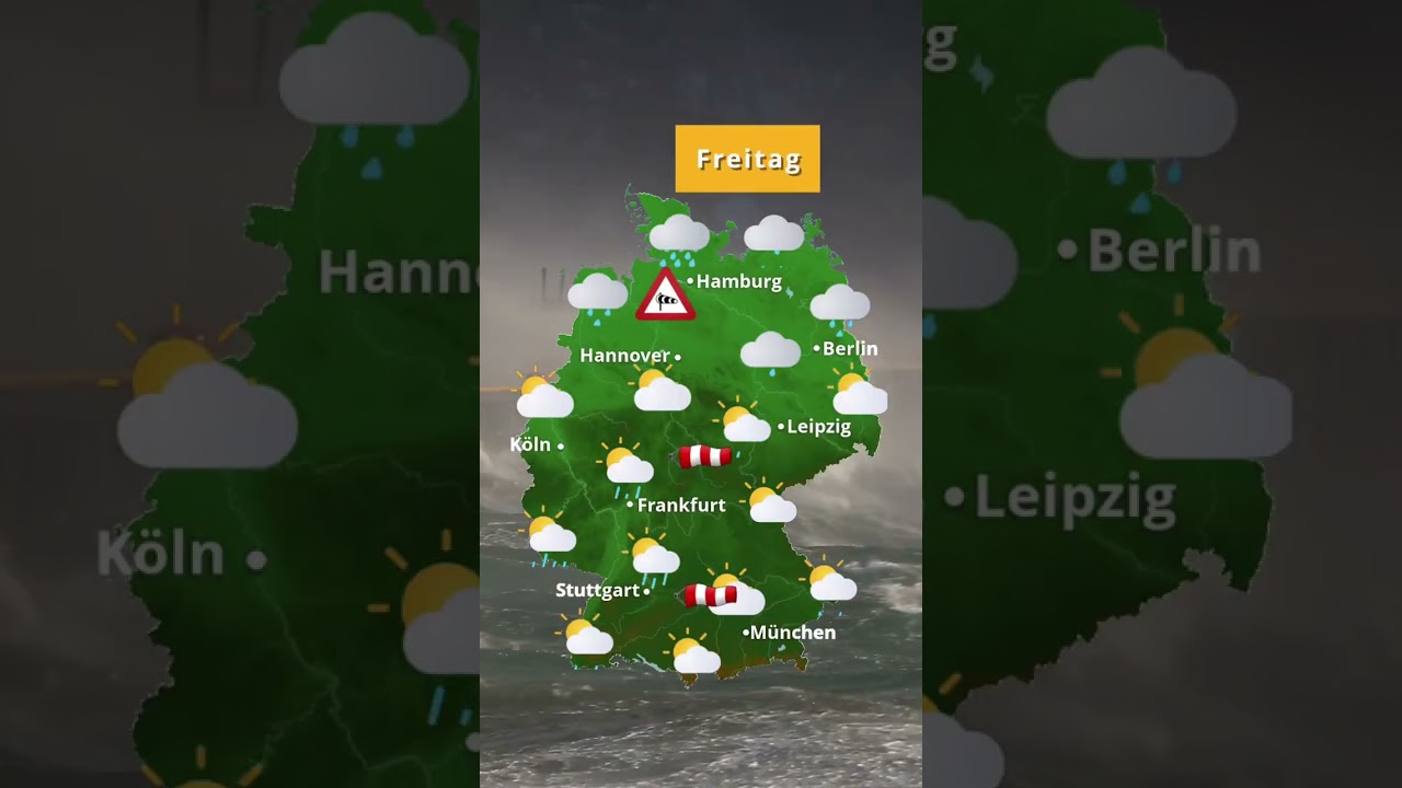 💨 Wetter am Freitag: Sturmfeld verlagert sich! 🌪️