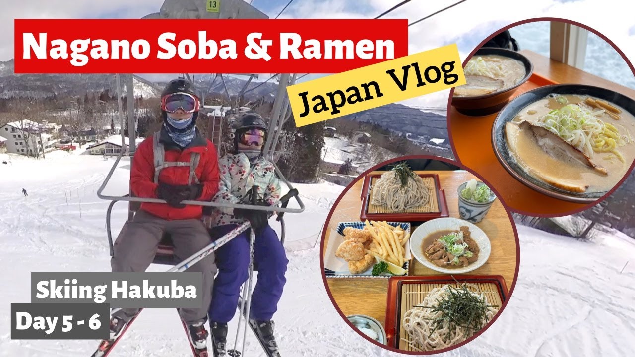 Nagano Soba & Ramen in Hakuba, Japan. Eating and skiing in Happo-One.