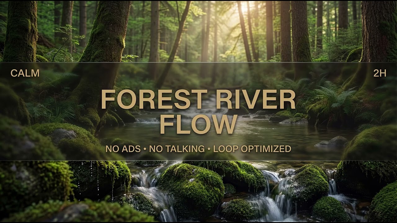 [2H] FOREST RIVER FLOW | 숲 속 계곡 물소리 ■ 힐링 환경