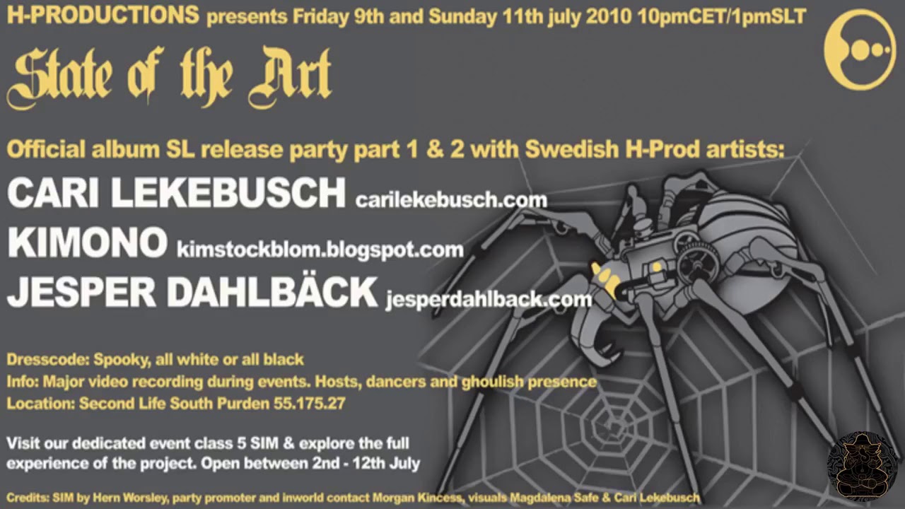 Cari Lekebusch @ State of the Art Album Release Party, Second Life- July 9 & 11, 2010