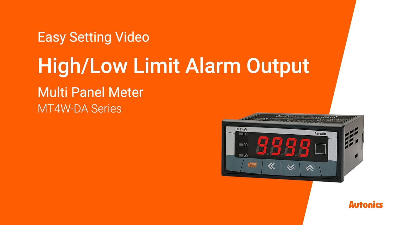 Autonics Tutorial : Setting High_Low-Limit Alarm(MT4W Series)