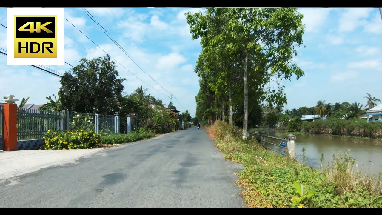 The most beautiful little road in Tan Hiep district, Kien Giang province, Vietnam.
