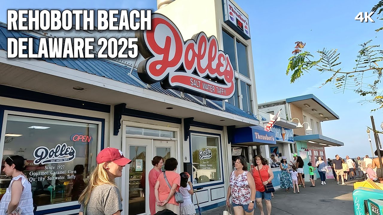 4K WALK | Rehoboth Beach boardwalk tour 2025 Delaware 🇺🇸