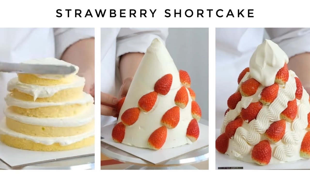 สตอเบอร์รี่ช็อตเค้ก Christmas Tree Strawberry Shotcake ทำขนมกับเชฟโจ Ep.136