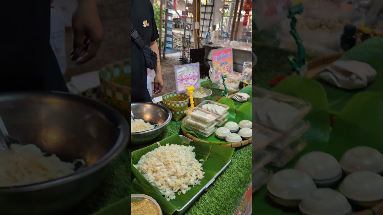 Lam Pang Kad Nung Gom Market Food Center 람빵 주말 시장 먹거리 