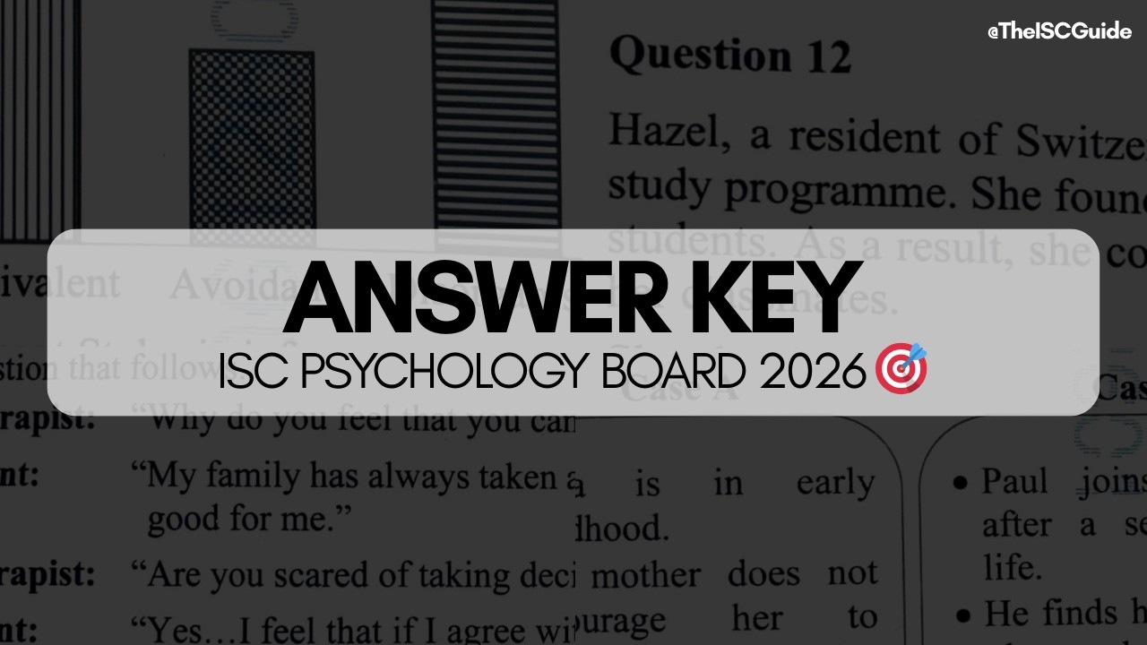 ANSWER KEY ISC PSYCHOLOGY 12th 2026 | The ISC Guide