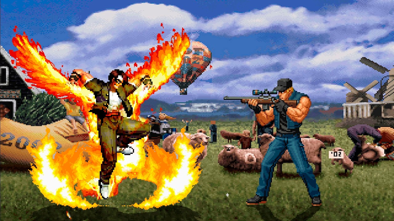 [KOF Mugen] Команда Кё Кусанаги против команды Кларка Стилла