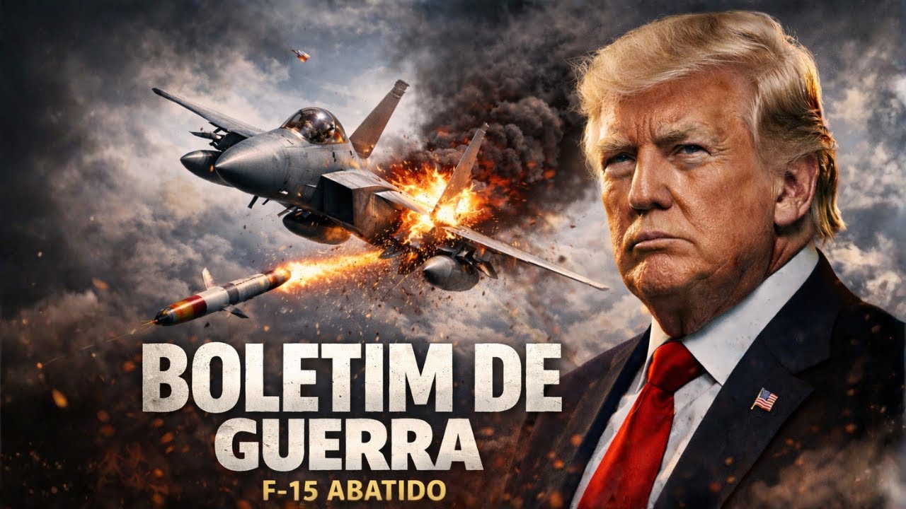 AGORA! EUA x IRÃ: F-15 DOS EUA É ABATIDO — PILOTOS CAEM NO IRÃ | BOLETIM DE GUERRA
