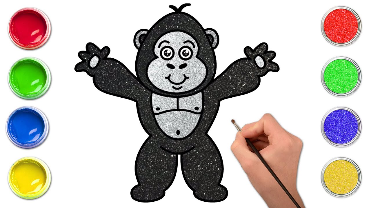 Aprenda a Desenhar Gorila | Desenhe Animais | Desenho Fácil | Chiki Art Brasil