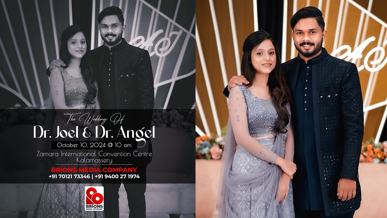 Dr. Joel Reji & Dr. Angel Mary Jose | Wedding Day Live Telecast | 10.10.2024 | #brionsmediacompany