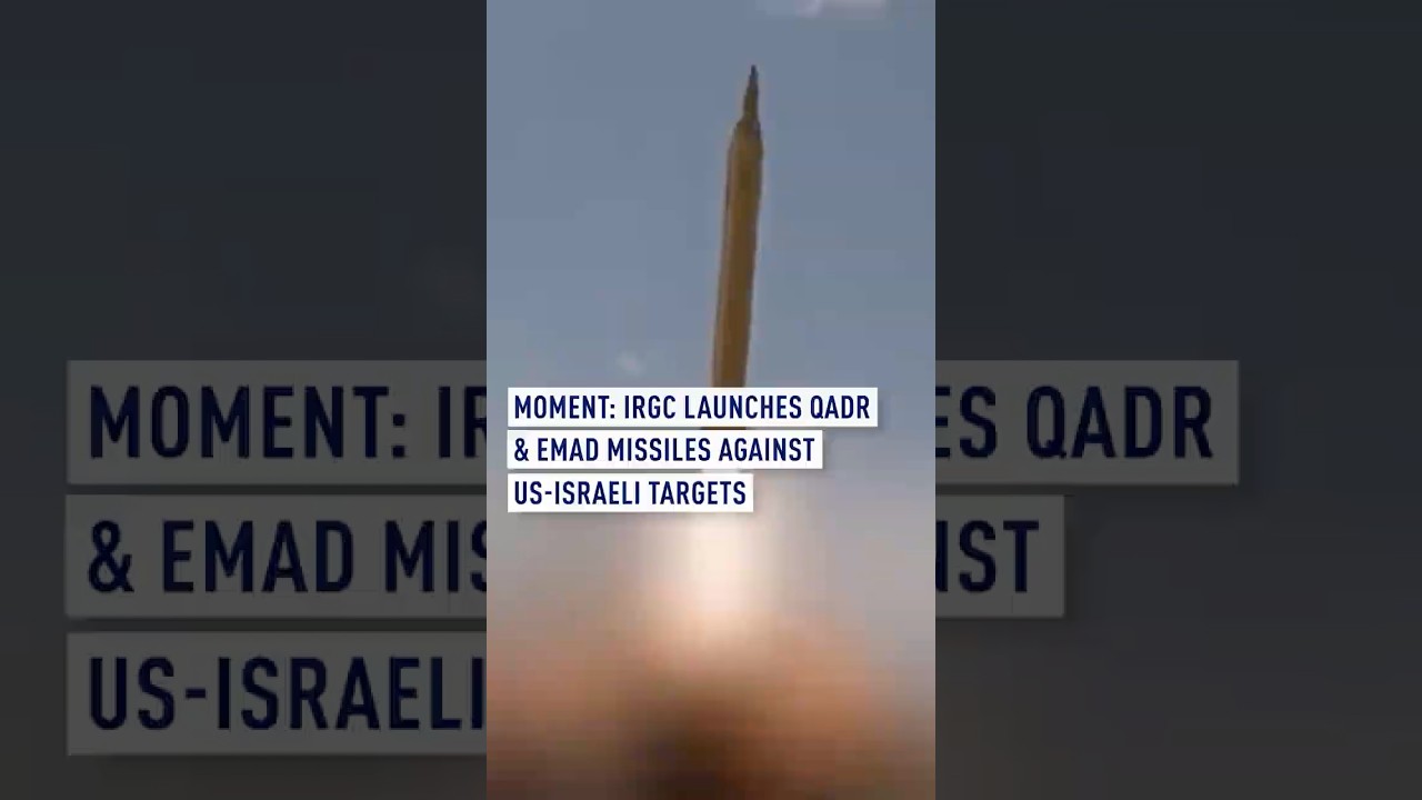MOMENT: IRGC launches Qadr, Emad missiles against US-Israeli targets