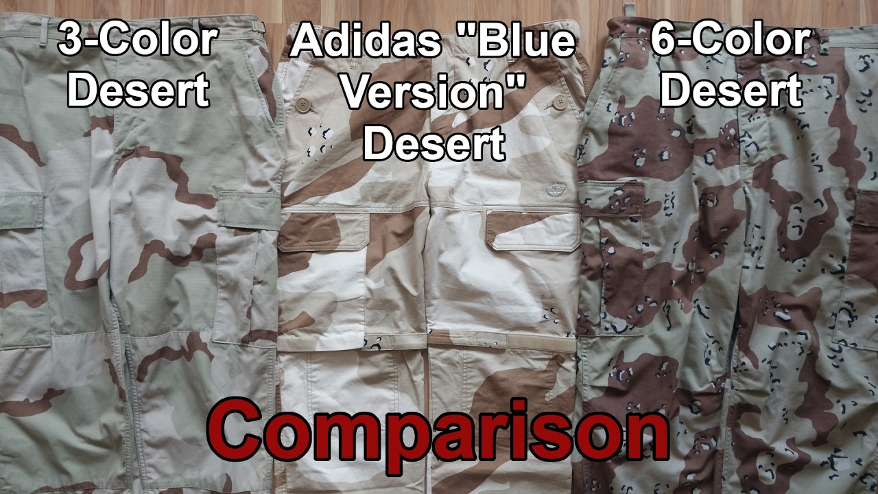 Camouflage Comparison: 3-Color Desert, Adidas 