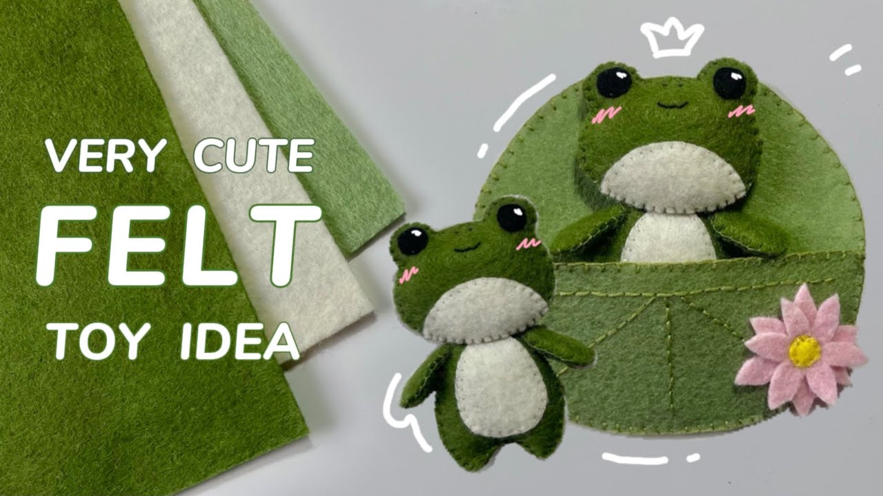 How I make cute felt frog🐸✨ | Amazing craft idea | Relaxing video🌸