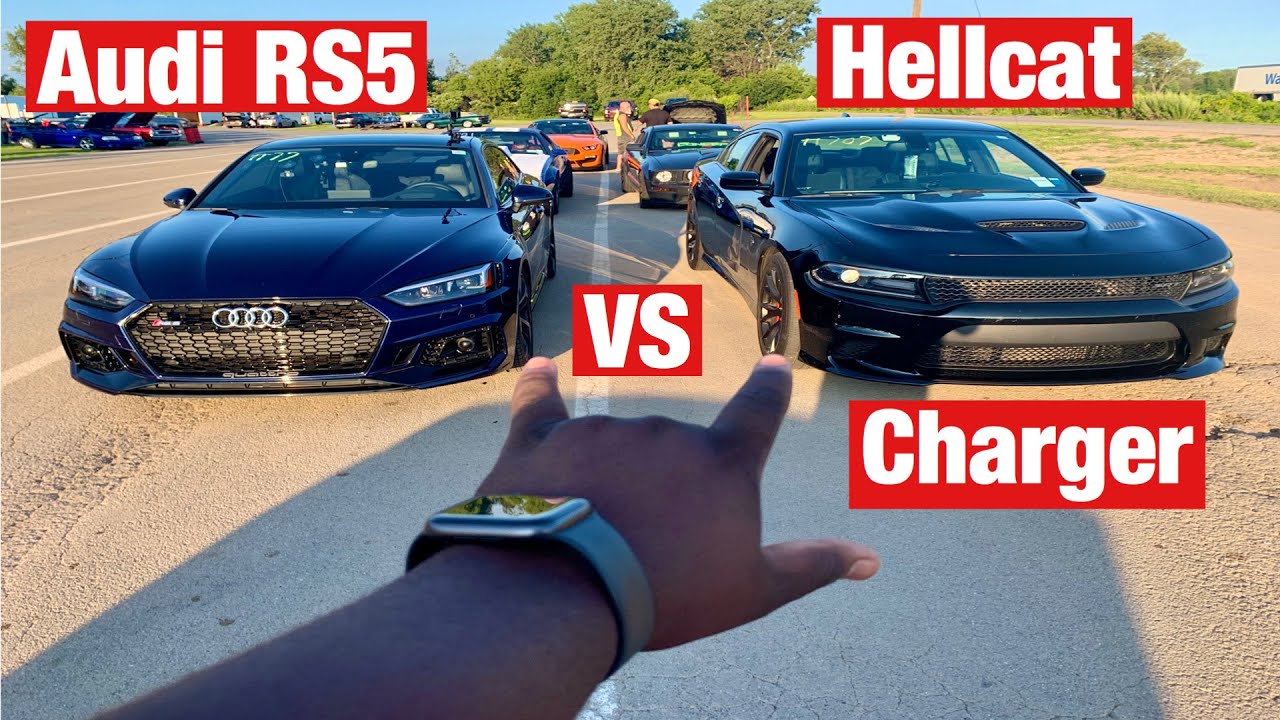 Audi RS5 против Dodge Charger Hellcat