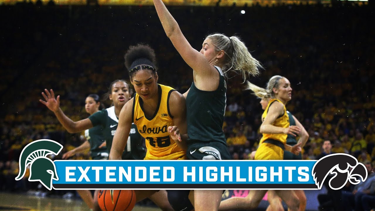 Michigan State at Iowa | Extended Highlights | Big Ten Women's Basketball | Jan. 2, 2024