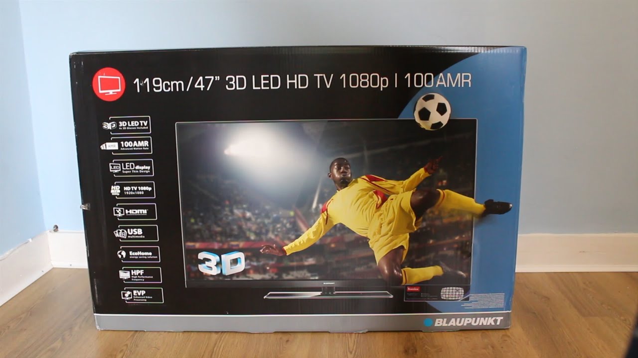 Blaupunkt 47'' Full HD 1080p 3D LED TV unboxing & reviews