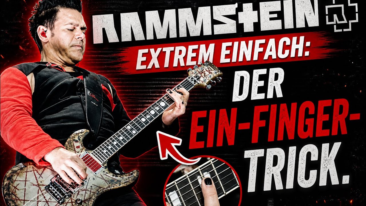 1 FINGER = MASSIVER SOUND! Das einfachste Rammstein Riff aller Zeiten #metal #rammstein 