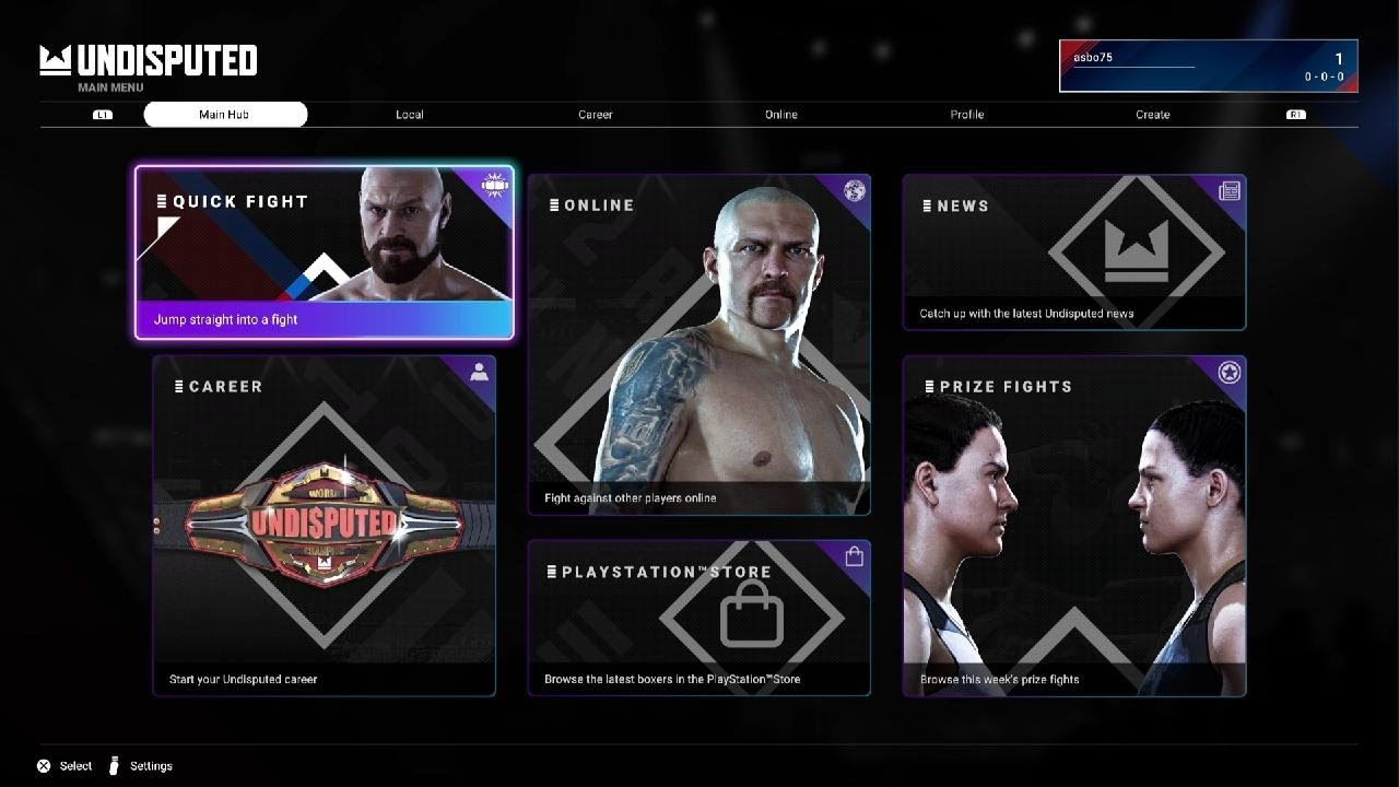 Undisputed_first time online.