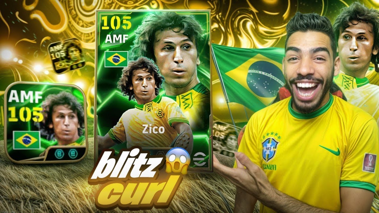 ZICO 105 BLITZ CURLER GAMEPLAY REVIEW🇧🇷 THE BEST AMF IN EFOOTBALL 25 ?
