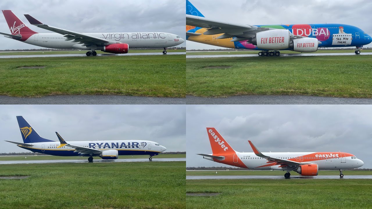Timelapse Of Manchester Airport Movements Takeoffs And Landings Runway 05L