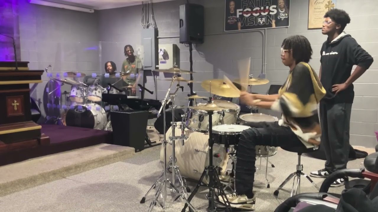 Drum shed with the boys