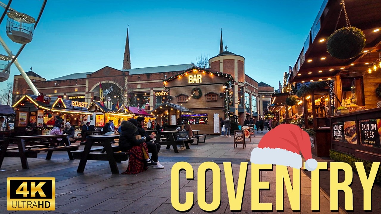 Coventry - City Tour 2024| Walking The Streets of Coventry | Central Coventry Walk [4K HDR]