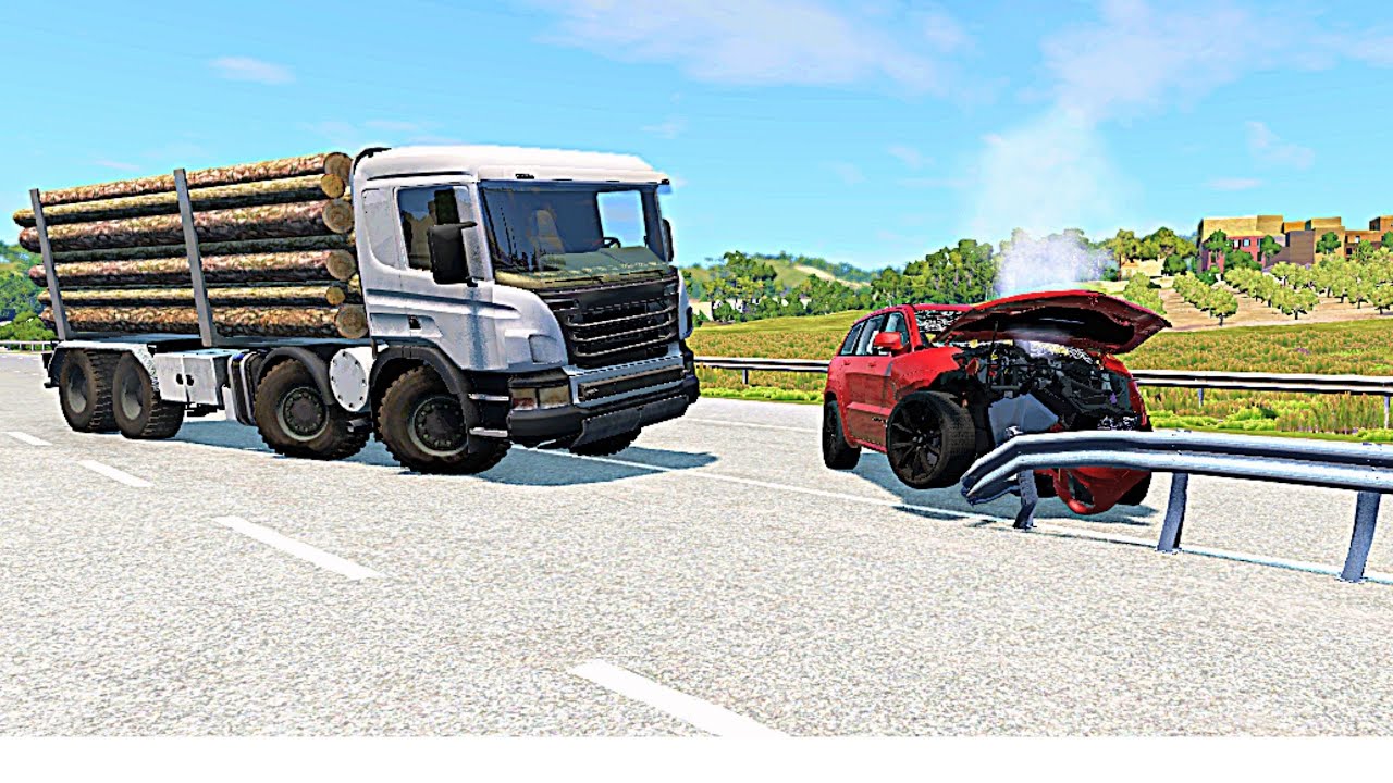 Cars vs Guardrails &ndash; Guardrails vs cars &ndash; BeamNG Drive