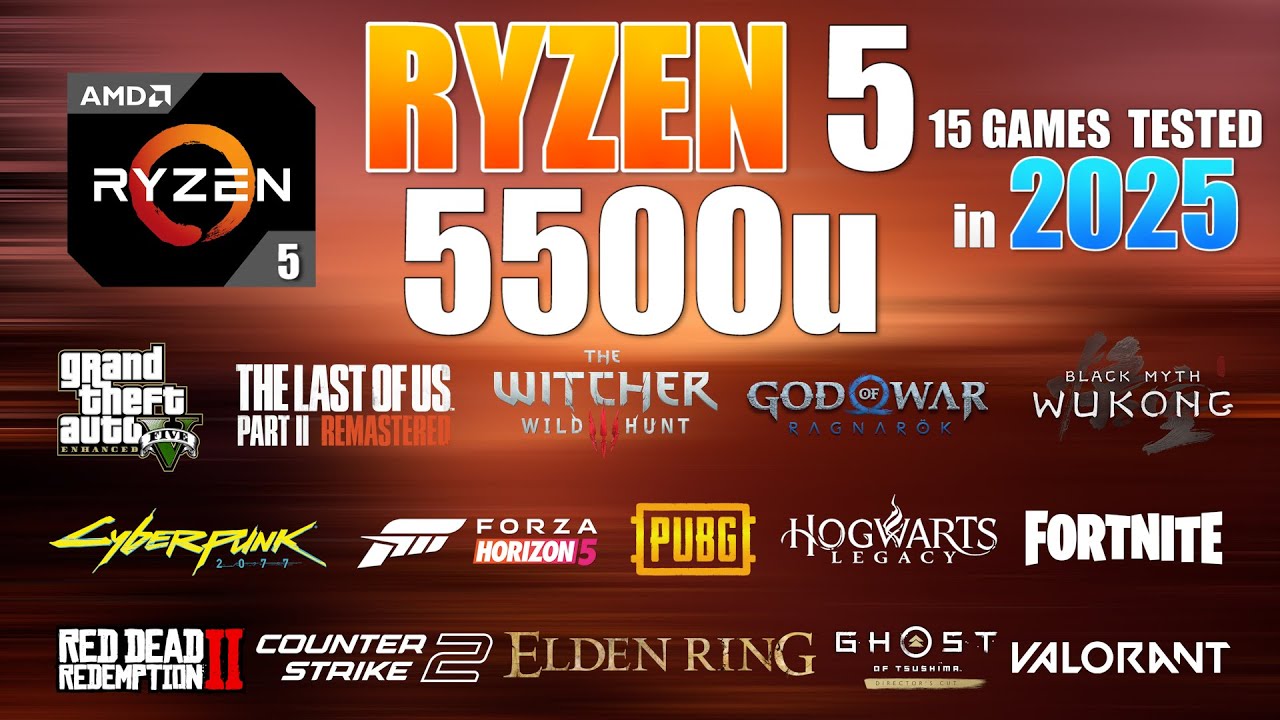 Ryzen 5 5500U in 2025 | Test in 15 Games | Ryzen 5 5500U Gaming Test