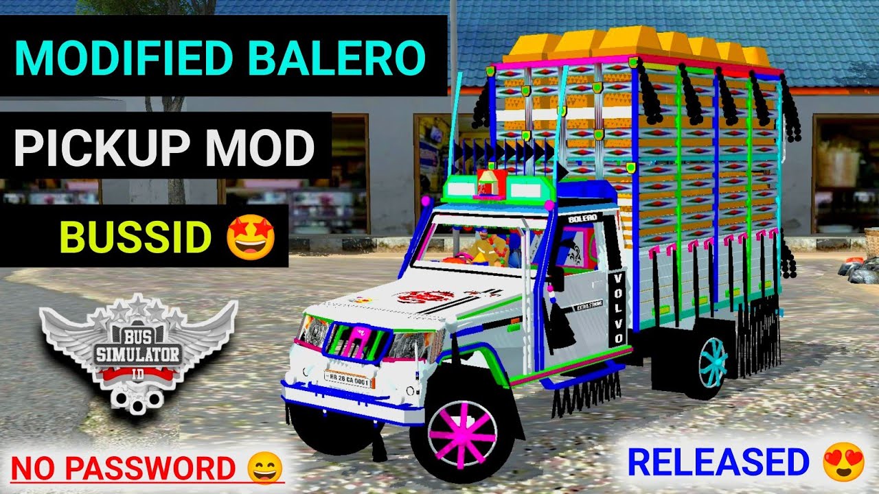 Full Modified Pikup Mod Bussid | How to Add MAHINDRA PICKUP mod in Bus Simulator Indonesia 🛻