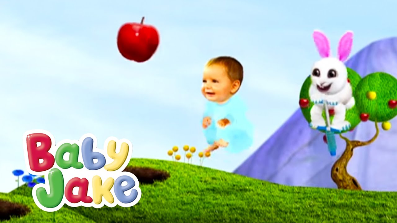Baby Jake Bounces With Nibbles The Rabbit