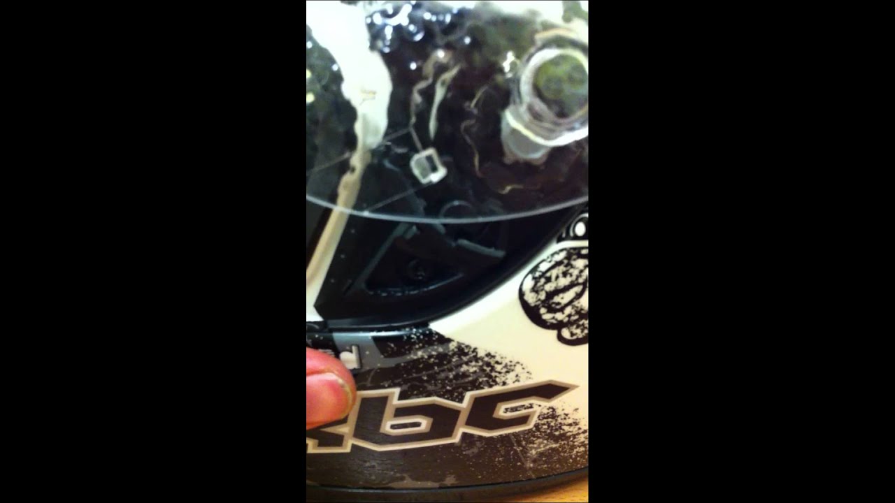 KBC Motorbike Hammer head helmet and KBC Visor remove and install