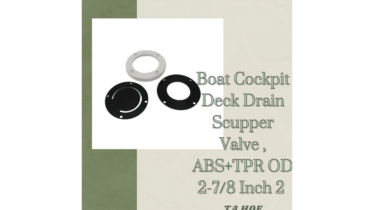 Boat Cockpit Deck Drain Scupper Valve , ABS+TPR OD 2-7/8 Inch 2 256-37004-00