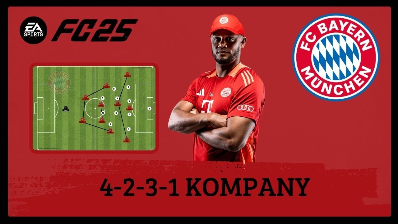 Компания 4-2-3-1 Бавария Мюнхен EA FC 25 |Тактика|