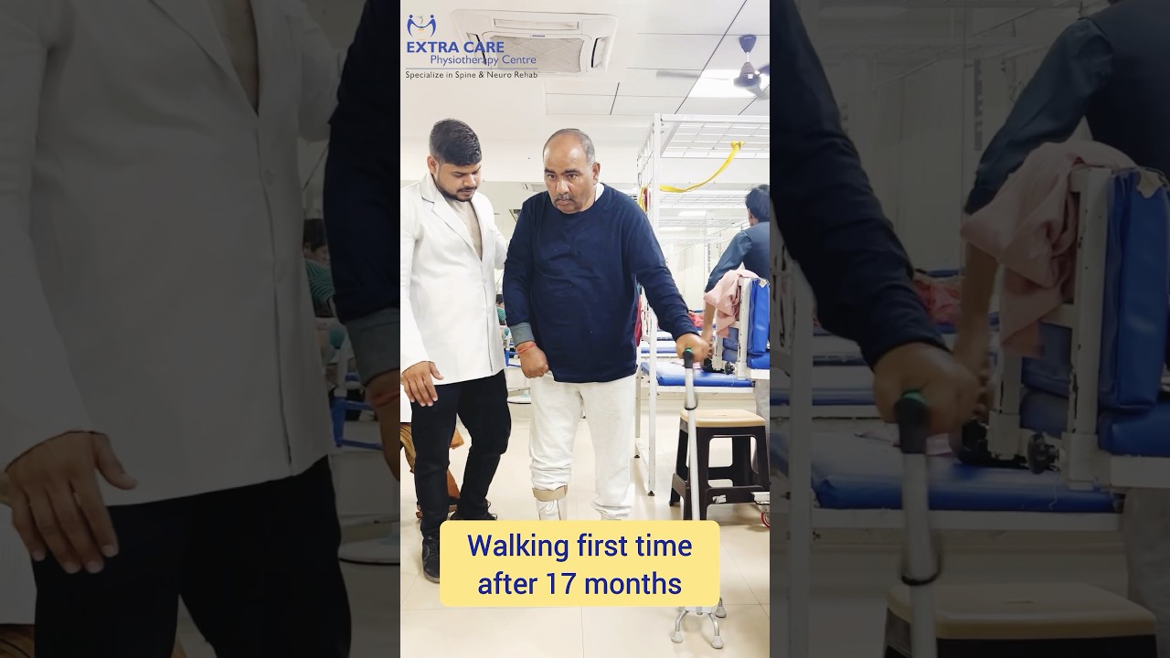 Stroke / Paralysis Physiotherapy Treatment | Walking first time after Stroke | Extra Care 9455555207