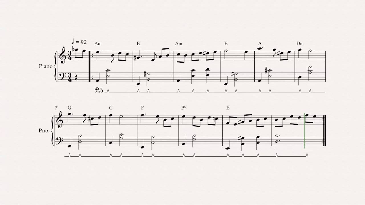 Super Mario RPG - Sad Song - Piano Sheet Music + Chords