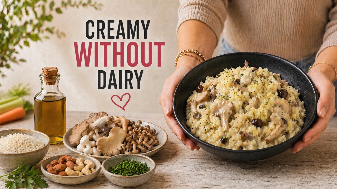 Creamy Italian Mushroom Risotto — Made Completely Vegan