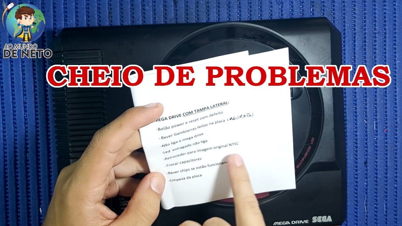 MEGA DRIVE JAPONÊS CHEIO DE PROBLEMAS
