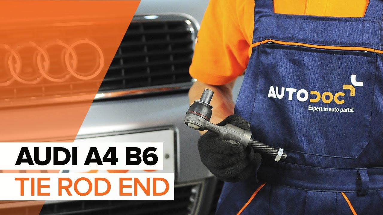 How to change tie rod end / track rod end on AUDI A4 B6 TUTORIAL | AUTODOC