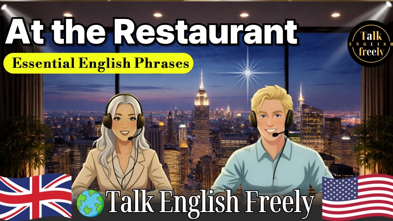 Ordering food at a restaurant [A2 to B1 Level] | English Conversation | English Speaking Practice