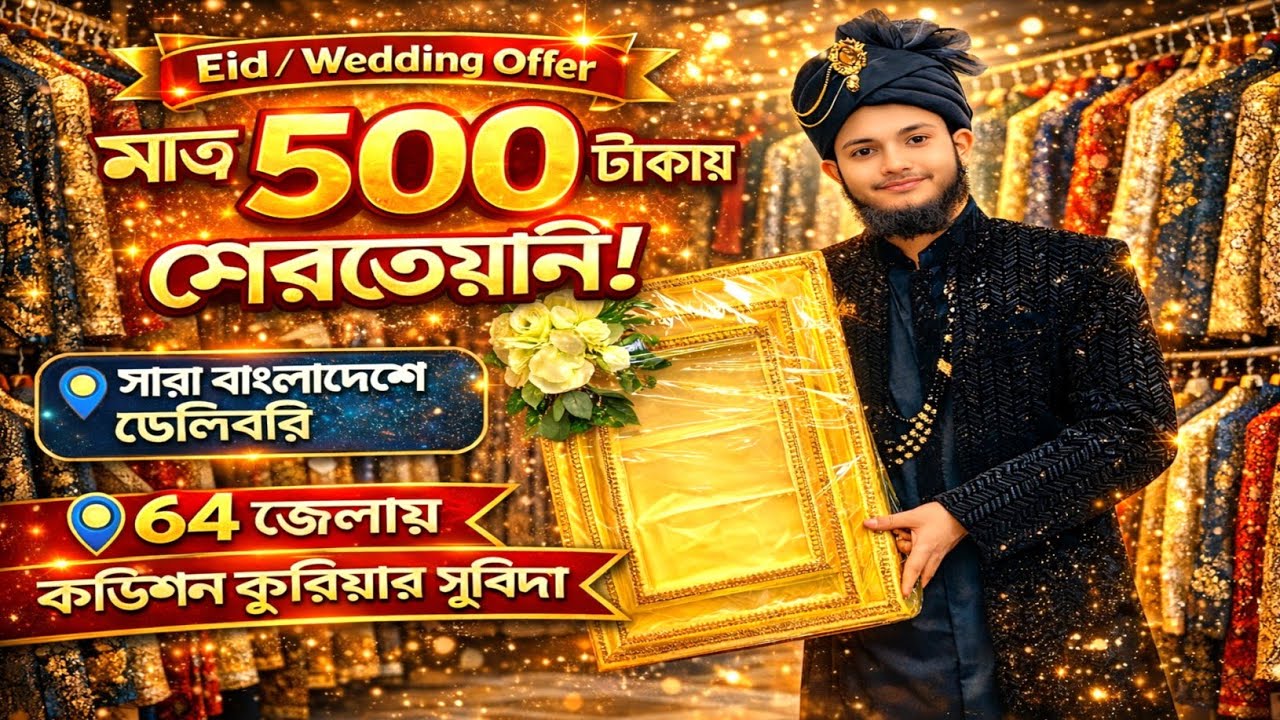 বিয়ের সেরওয়ানি | Sherwani Price in Bangladesh 2026 | Wedding Sherwani Price in Bangladesh #rupgonjtv