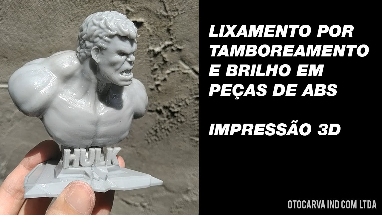 Lixamento e Polimento de Peças Impressão 3D com Tamboreador e Solução para Brilho em filamento ABS
