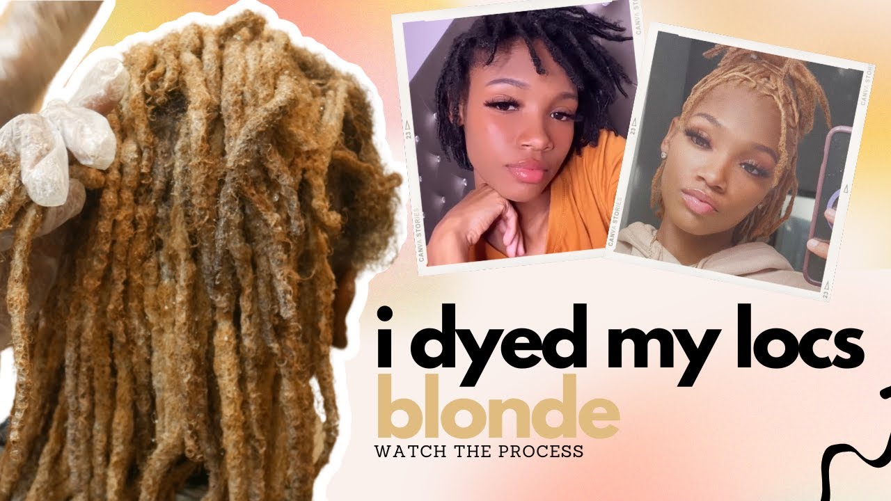 I DYED MY VIRGIN LOCS BLONDE | FIRST TIME EVER DYING MY HAIR | WATCH THE PROCESS- NO BOX DYE