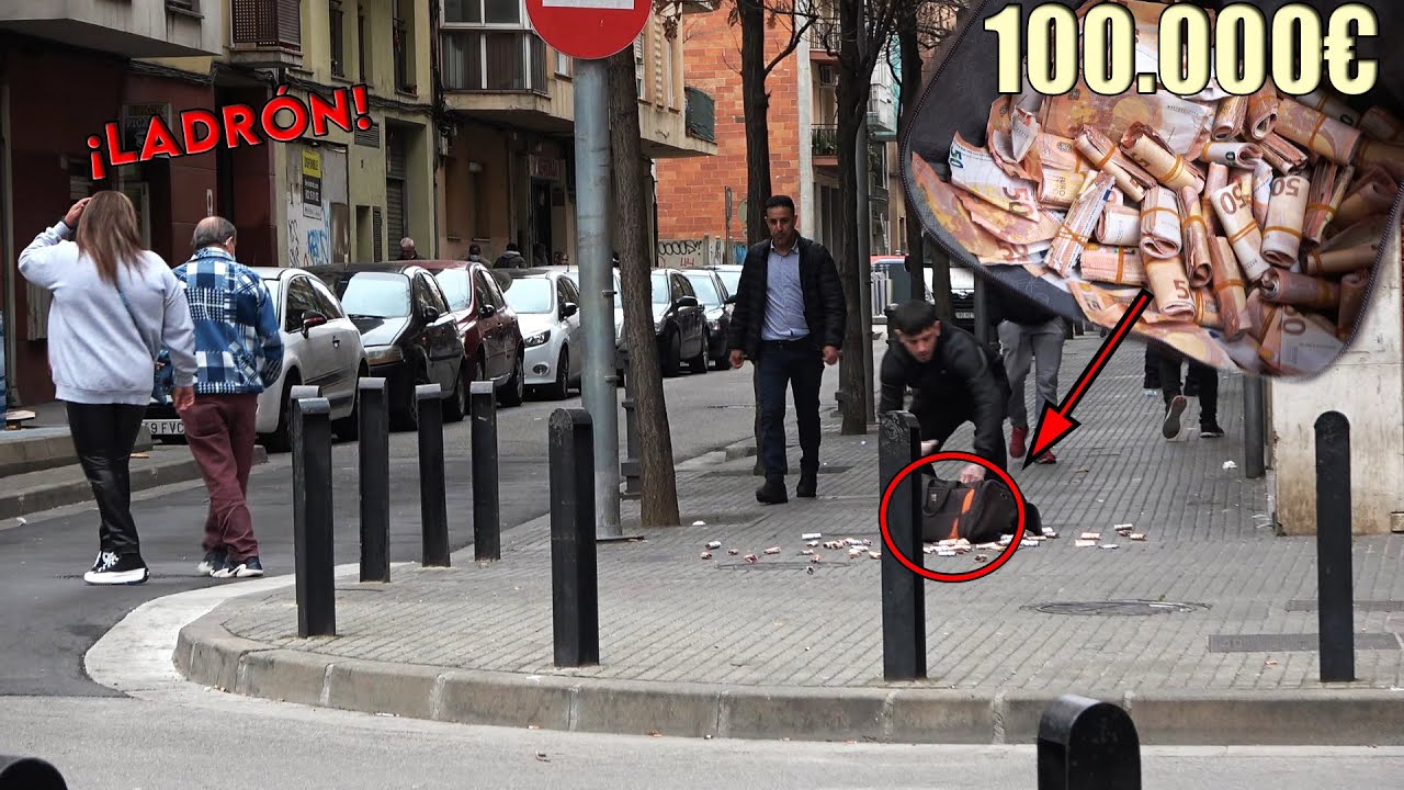 😨Se me caen 100.000 EUROS al suelo y OCURRE ESTO!😱 (Broma con  c&aacute;mara oculta) DROPPING PRANK MONEY🤑