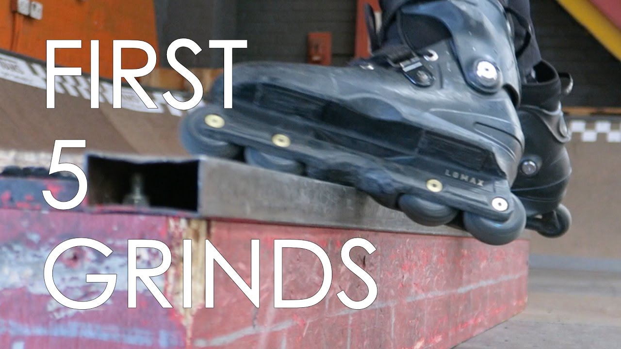 THE EASIEST 5 GRINDS TO LEARN ON INLINE SKATES // VLOG19