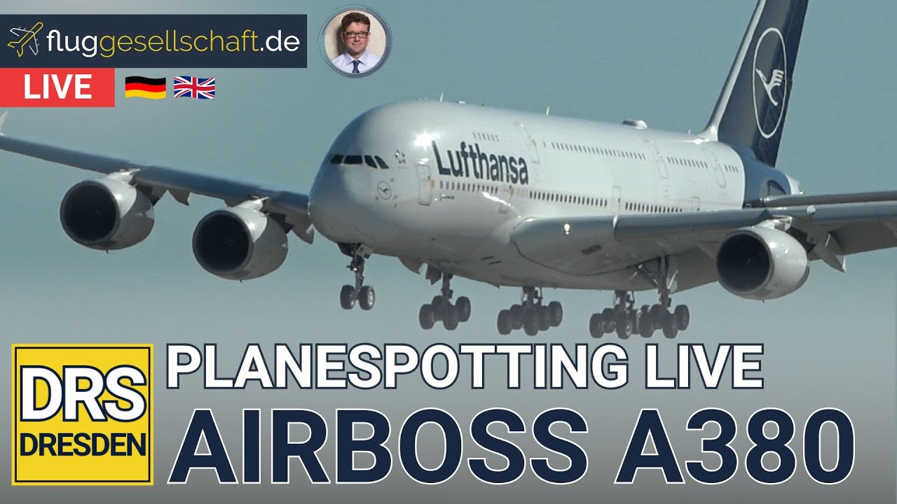 Lufthansa A380 LIVE at Dresden Airport | Germany D-AIMC LH9900 arrival  | Sonntag 1. Feb. 2026