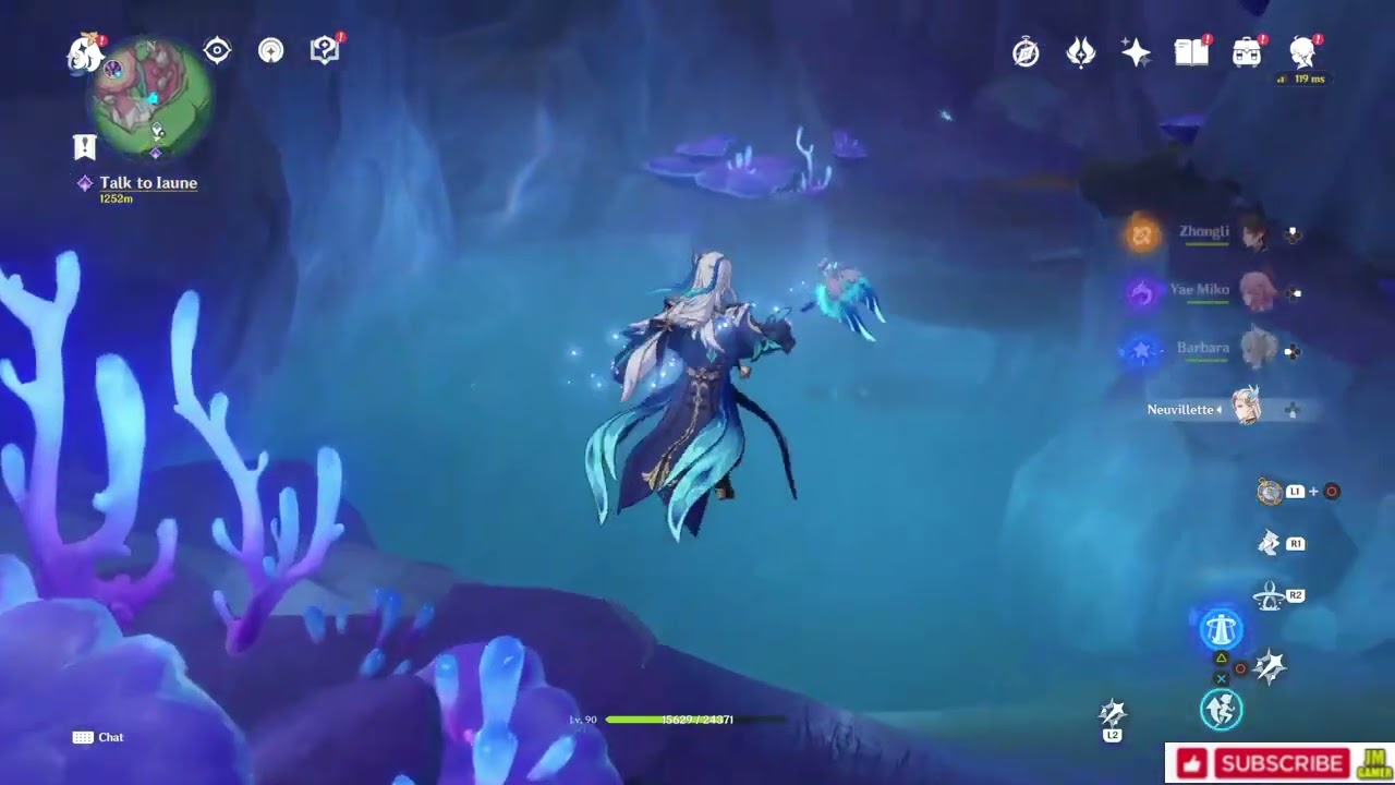 Genshin Impact Hydroculus Near Electric Seahorse Boss