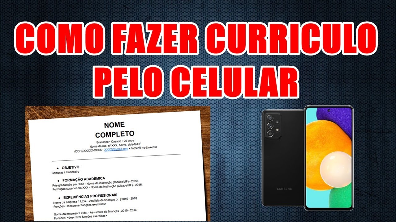 Como Criar Curr&iacute;culo em PDF no Celular